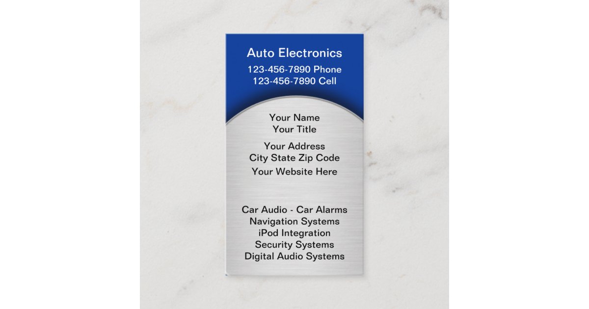 Car Audio Business Cards Zazzle