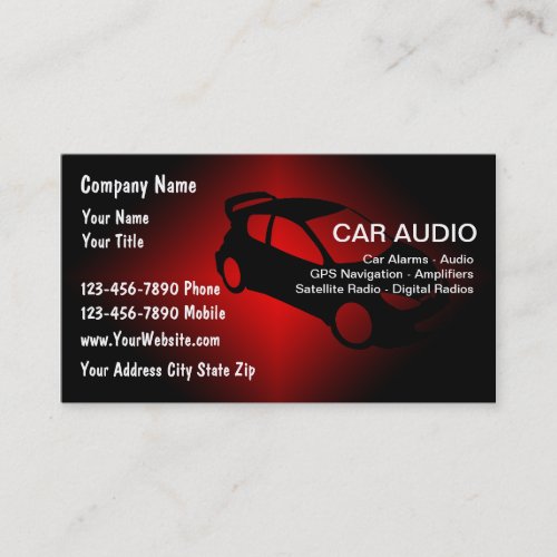 Car Audio Business Cards