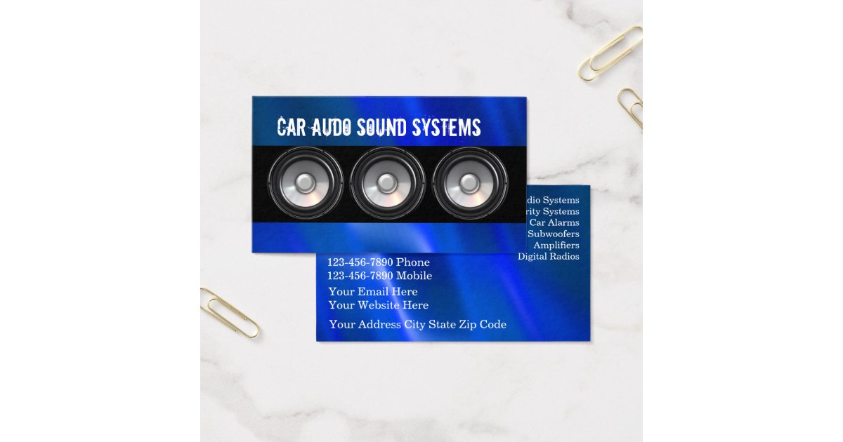 Car Audio Business Cards Zazzle