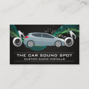 Car Audio   Musical Notes Business Card