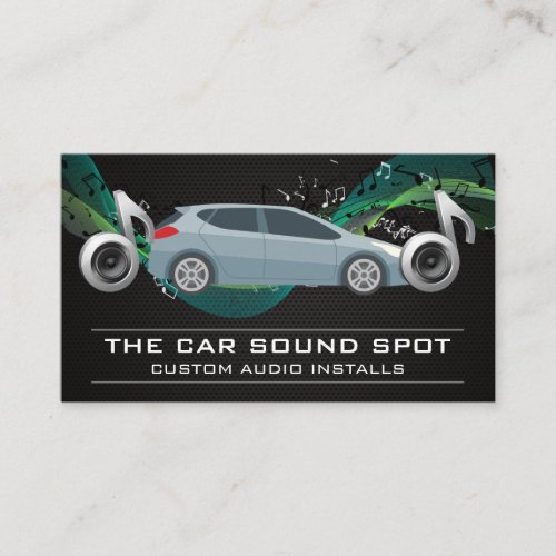 Car Audio  Musical Notes Business Card