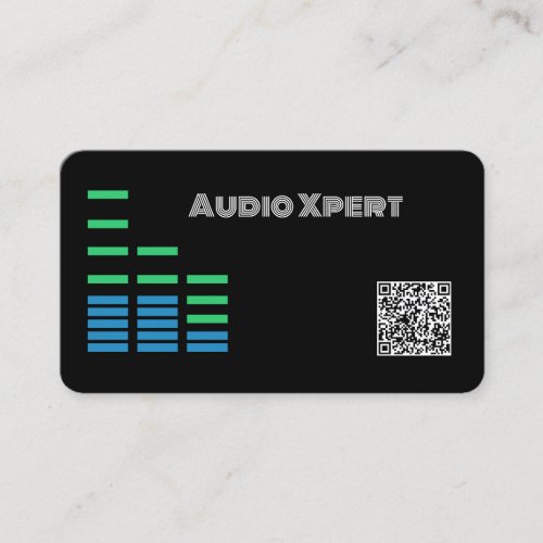 Car Audio Stereo QR Code Business Card