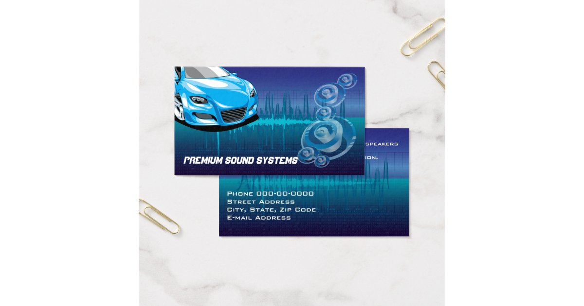 Car Audio Systems Business Card Zazzle