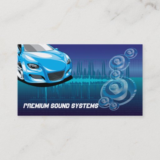 Customizable Car Audio Systems Business Card