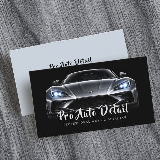 Car Auto Detail Cleaning Service Business Card
