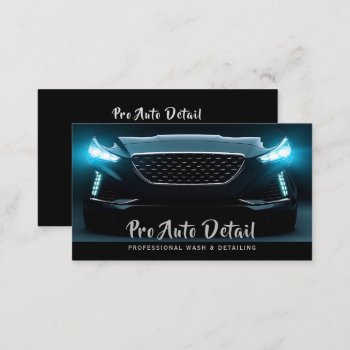 Car Auto Detail Cleaning Service Qr Code Business Card by tyraobryant at Zazzle
