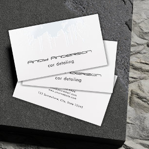 Car Auto Detailing Automotive Cleaning Mechanic Foil Spot Gloss Business Cards