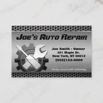 Car Auto Mechanic Engine Repair Service Business Card by tyraobryant at Zazzle