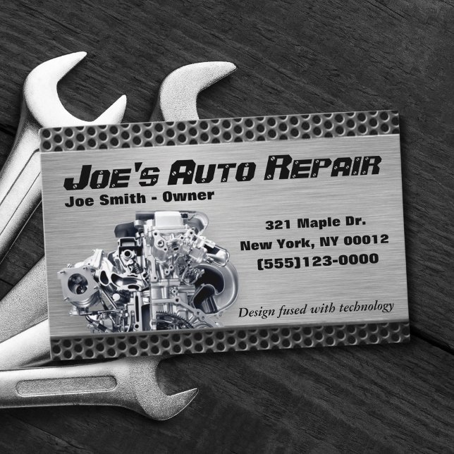 Car Auto Mechanic Repair Motor Service Business Card (Creator Uploaded)