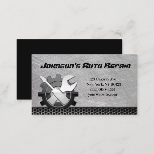 Car Auto Mechanic Repair Service Business Card