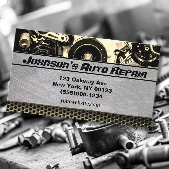 Car Auto Mechanic Repair Service Business Card (Creator Uploaded)