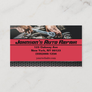 Car Auto Mechanic Repair Service Business Card
