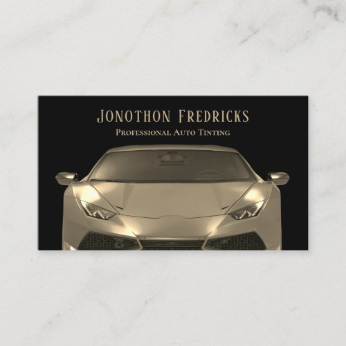 Car Auto Tinting Detailing Service Professional Business Card