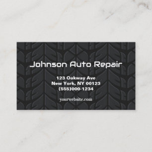 Car Auto Tire Mechanic Repair Service Business Card