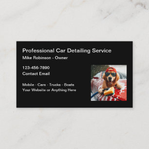 Car Automotive Detailing Fun Business Cards