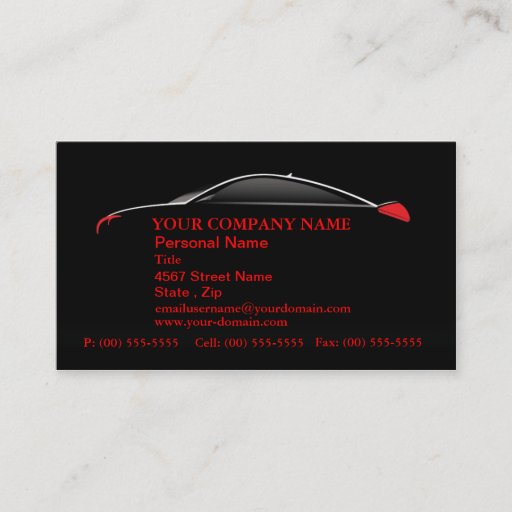 Customizable Car Automotive Service Sales Business Cards
