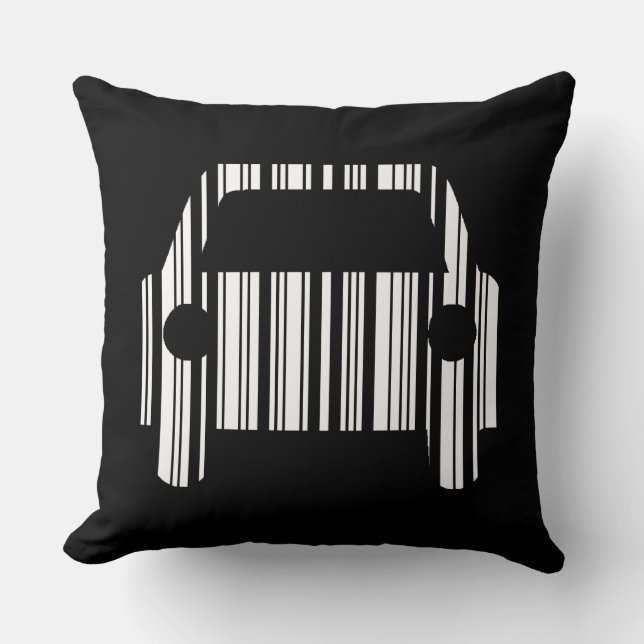CAR BAR CODE Automobile Barcode Pattern Design Throw Pillow (Front)