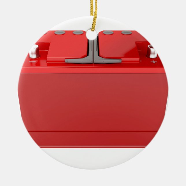 Car battery ceramic ornament (Front)