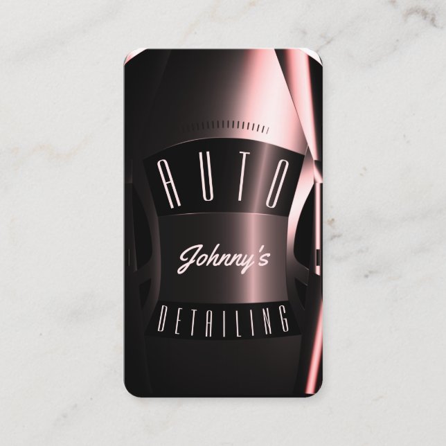 Car birds eye look stylish  business card (Front)