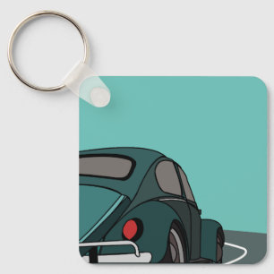 Car Blue Classic Car  Keychain