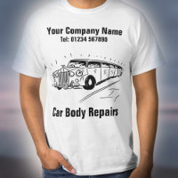 Car Body Repairs - With Name & Contact Details T-Shirt