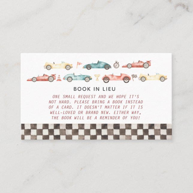 Car Book In lieu Business Card (Front)