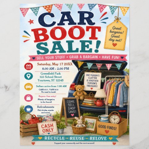 Car Boot Sale Poster Flyer