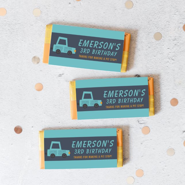Car Boy's Birthday Candy Bar Wrapper Favor (Creator Uploaded)