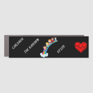 Car bumper magnet! "Children the rainbow of life" Magnet
