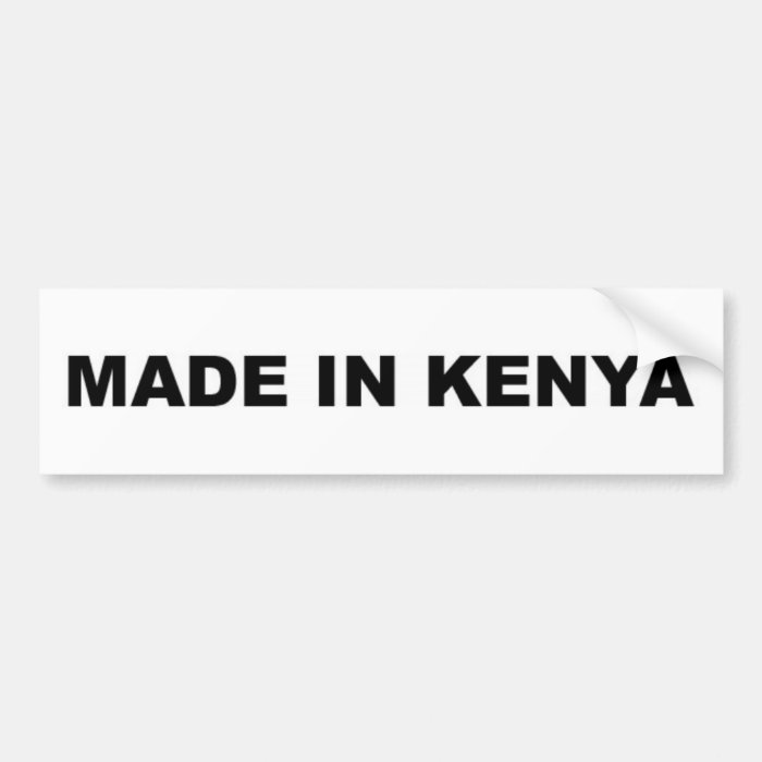 Car Bumper Sticker Made In Kenya
