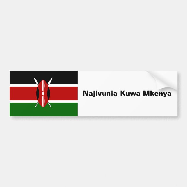 Car Bumper Sticker: proud to be Kenyan Sticker (Front)