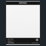 Car Business Blue Letterhead<br><div class="desc">Car Business Blue features a white stylized typography of the business name while at bottom are all details of the business on blue strip background plus a QR code to keep up with the marketing trend nowadays.</div>