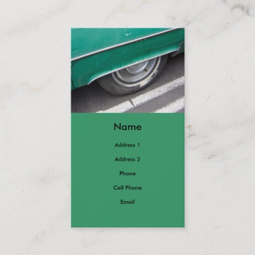 Customizable Car Business Cards