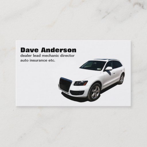 Customizable car business card