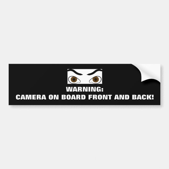 CAR CAMERA ON BOARD BUMPER STICKER "GREAT" (Front)