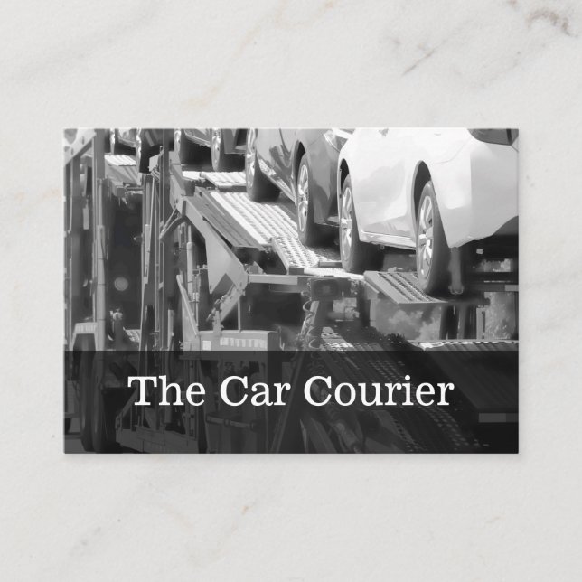 Car Carrier Trucking Transport Business Card (Front)