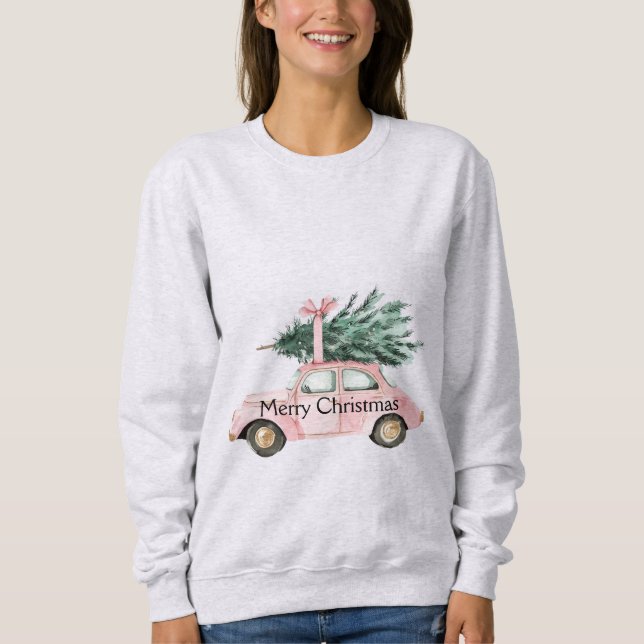 Car Christmas Tree  Sweatshirt (Front)