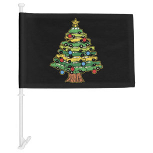 Car Christmas Tree Xmas Merry Christmas Car Flag