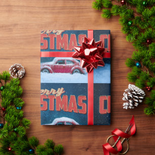 Car Christmas Wrapping Paper