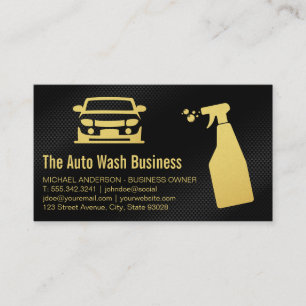 Car Cleaning Business   Carbon Fiber Texture Card