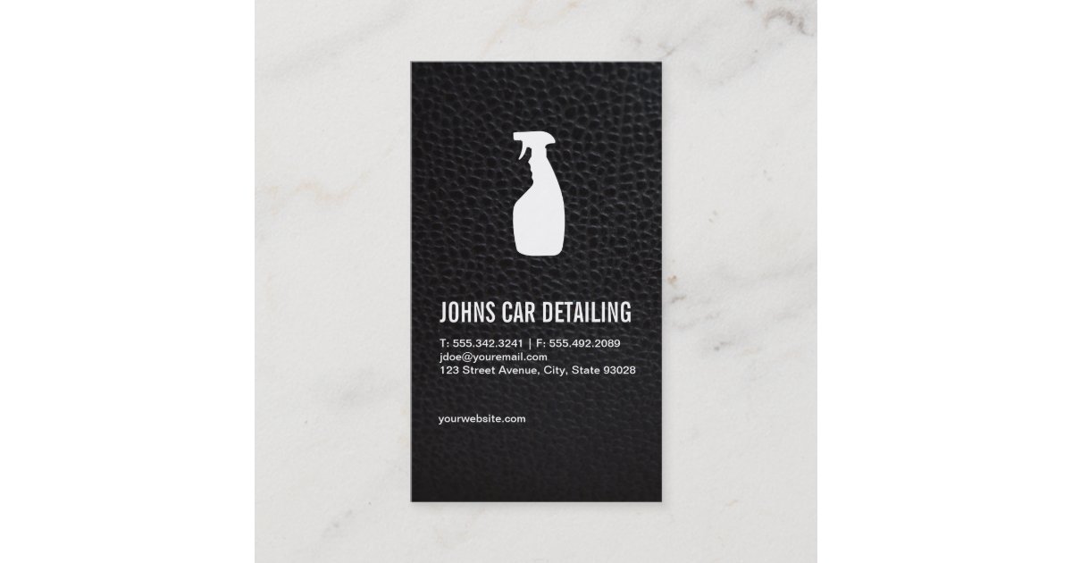 Car Cleaning Business Card Zazzle