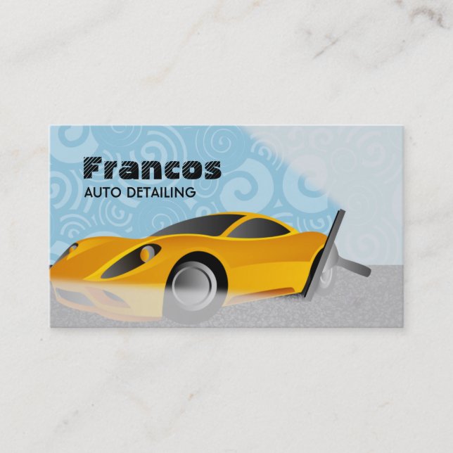 Car Cleaning business cards (Front)