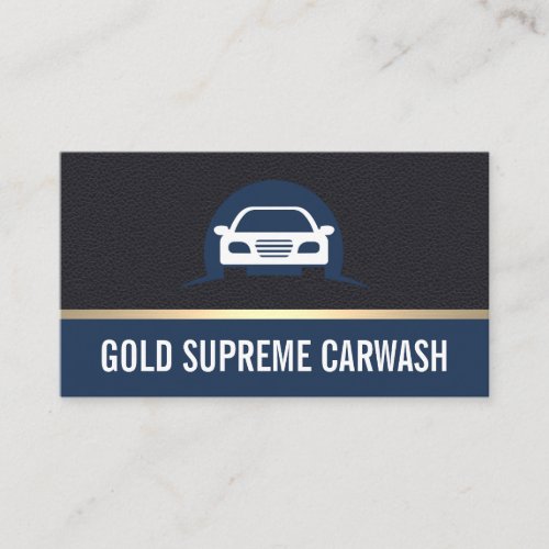 Car Cleaning Gold Premium Leather Business Card
