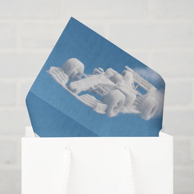 Car club blue abstract pattern tissue paper (Gift Bag)