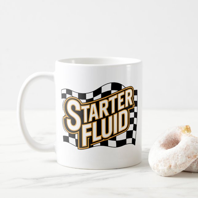 Car Coffee Mugs Humor Starter Fluid (With Donut)