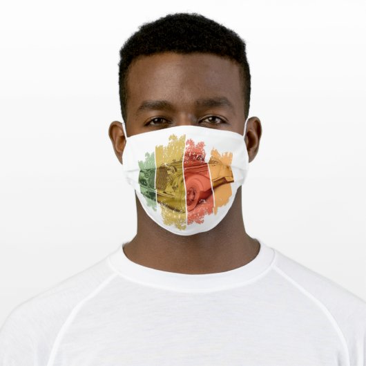 car colors adult cloth face mask (Worn)