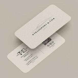 Car Company Transport Taxi Driver Sand Minimal Business Card