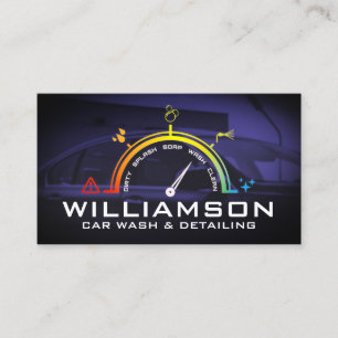 Car control panel style business card