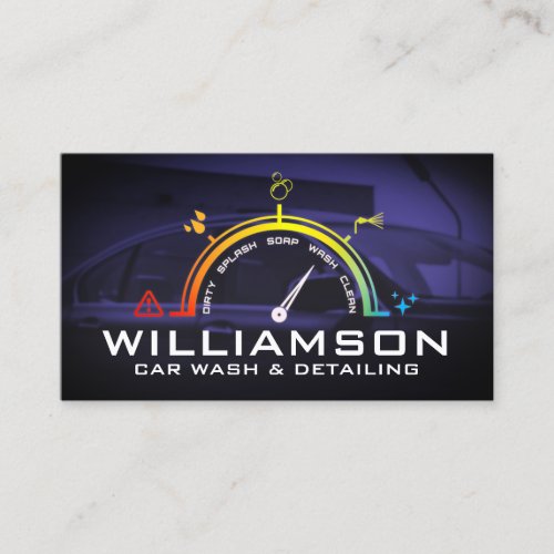 Car control panel style  business card