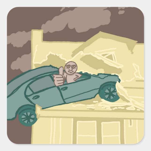 Car Crash Sticker (Front)